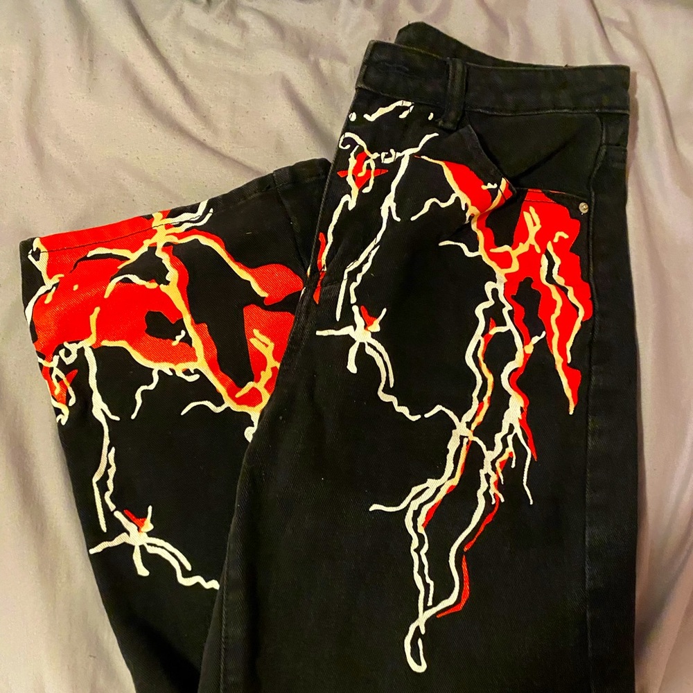 High waisted flare jeans